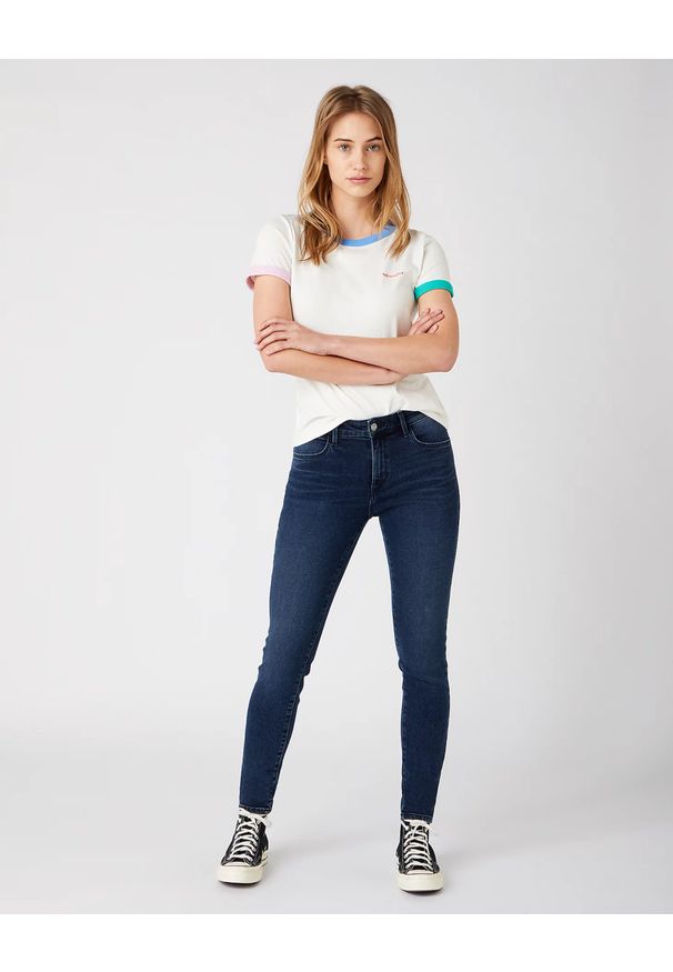 Wrangler - DAMSKIE SPODNIE JEANSOWE WRANGLER SKINNY BLUE INK W28K4535F 112141281