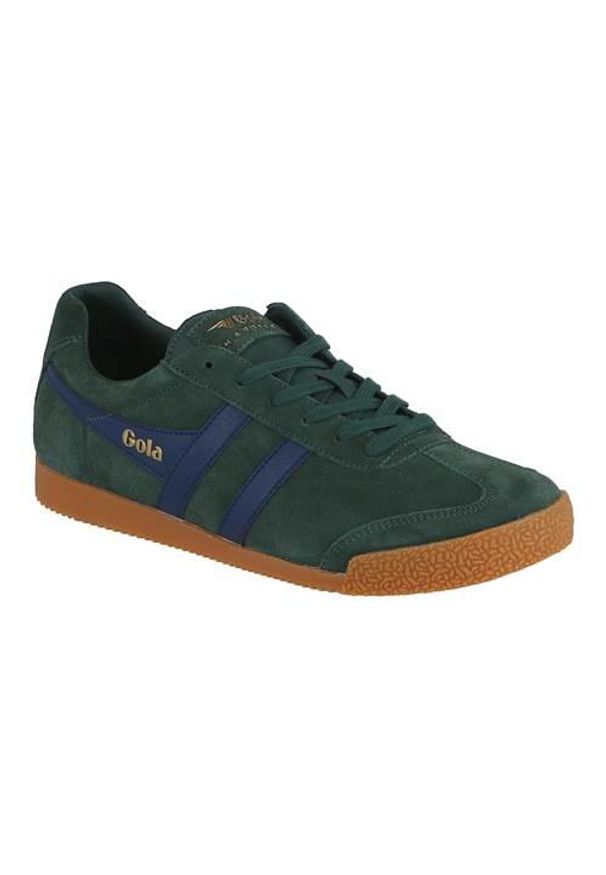Buty do chodzenia męskie Gola Harrier. Kolor: zielony. Materiał: zamsz. Szerokość cholewki: normalna. Sport: turystyka piesza