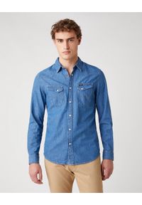Wrangler - KOSZULA MĘSKA WRANGLER LS WESTERN SHIRT MID STONE W5F25K14V 112130117
