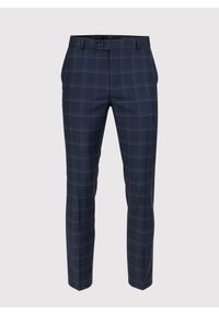 Pako Lorente - PAKO LORENTE – Granatowe spodnie garniturowe. Kolor: niebieski. Materiał: wełna #6