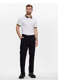 Versace Jeans Couture Polo Baroque 74GAGT18 Biały Regular Fit. Typ kołnierza: polo. Kolor: biały. Materiał: bawełna #2