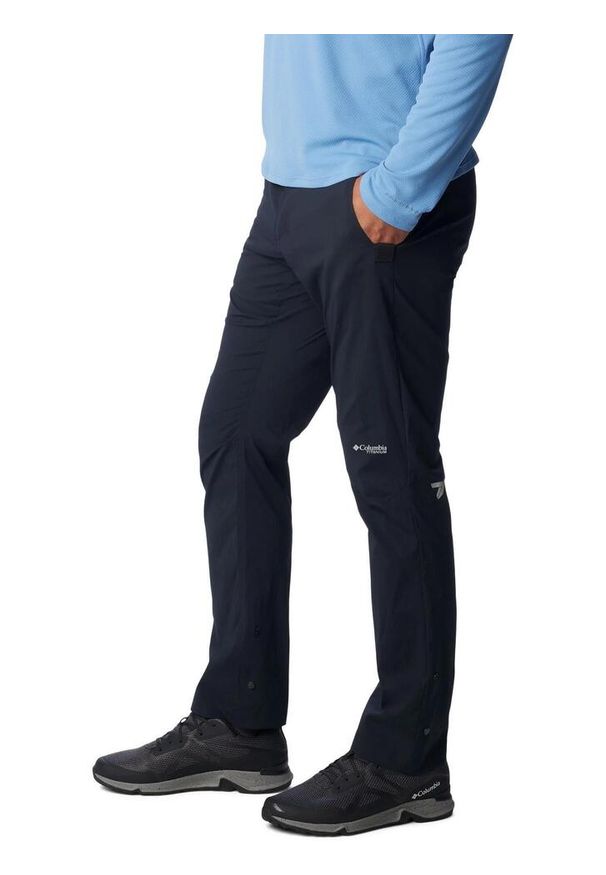 columbia - Spodnie turystyczne męskie Columbia Wanoga Lightweight. Kolor: czarny. Materiał: nylon, elastan