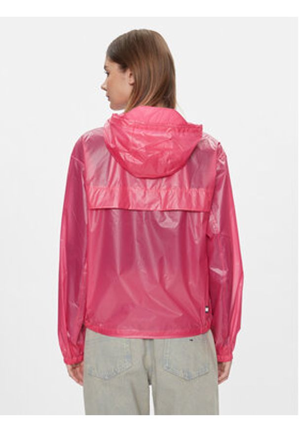 Tommy Jeans Wiatrówka Tjw Glossy Tech Chicago Ext DW0DW17229 Różowy Regular Fit. Kolor: różowy. Materiał: syntetyk