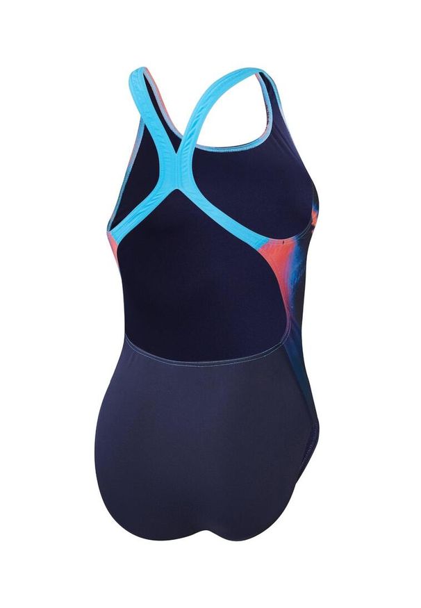 Strój kąpielowy jednoczęściowy damski na basen Speedo Digital. Kolor: wielokolorowy, niebieski, czerwony