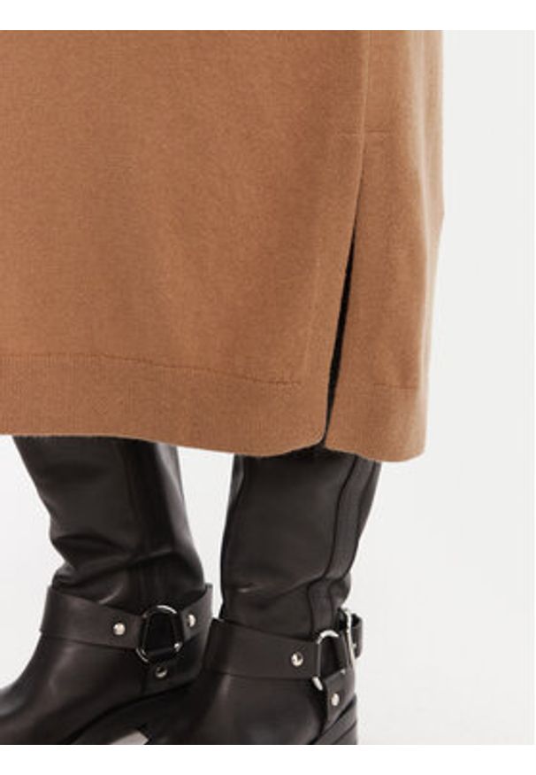 Weekend Max Mara Sukienka dzianinowa Zenith 2525326012 Beżowy Regular Fit. Kolor: beżowy. Materiał: wełna