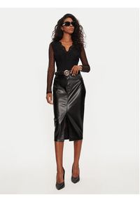 Morgan Body 242-TIRIVA Czarny Slim Fit. Kolor: czarny. Materiał: wiskoza