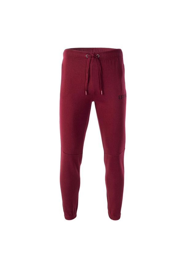 Spodnie dresowe męskie Magnum Liben - czerwone, Rozmiar XXL. Kolor: czerwony. Materiał: dresówka. Wzór: napisy. Sport: turystyka piesza