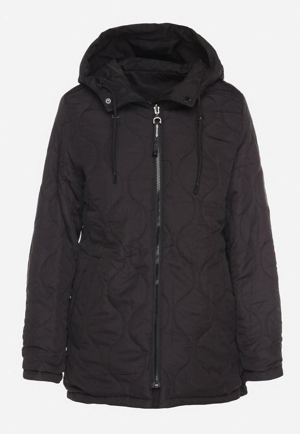 Born2be - Granatowa Kurtka Parka Dwustronna Korilea. Okazja: na co dzień. Kolor: niebieski. Wzór: gładki. Styl: klasyczny, casual, elegancki