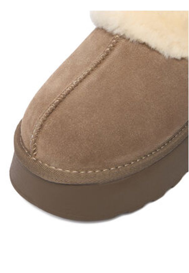 Badura Kapcie EO-EDI-TS6292 Szary. Kolor: szary. Materiał: zamsz, skóra