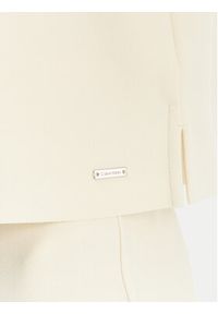 Calvin Klein Polo LV044E241G Beżowy Relaxed Fit. Typ kołnierza: polo. Kolor: beżowy. Materiał: syntetyk #5