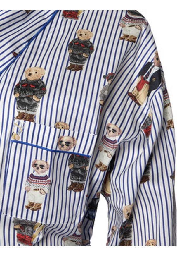 Polo Ralph Lauren Szlafrok 4P0248 Błękitny. Typ kołnierza: polo. Kolor: niebieski. Materiał: bawełna