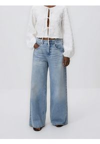 Reserved - Jeansy wide leg - niebieski. Kolor: niebieski #1