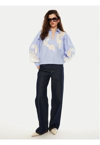 Munthe Koszula Shellcu 244101624423 Niebieski Regular Fit. Kolor: niebieski. Materiał: bawełna, syntetyk #2