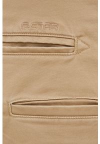 G-Star RAW - G-Star Raw - Spodnie D14027.5126. Kolor: beżowy. Materiał: materiał. Wzór: gładki #4