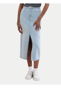 Tom Tailor Denim Spódnica jeansowa 1040888 Niebieski Regular Fit. Kolor: niebieski. Materiał: bawełna #1