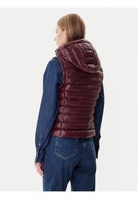 TOMMY HILFIGER - Tommy Hilfiger Bezrękawnik WW0WW47352 Bordowy Slim Fit. Kolor: czerwony. Materiał: syntetyk. Długość rękawa: bez rękawów #3