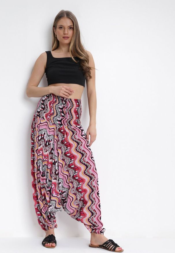 Born2be - Fuksjowa 3w1 Bluzka Spodnie i Kombinezon z Bawełnianej Tkaniny Trista. Kolor: różowy. Materiał: bawełna, tkanina