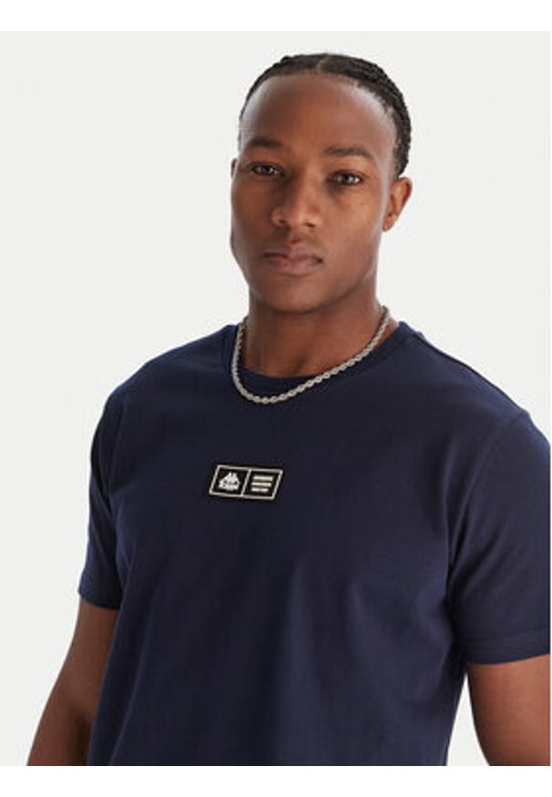 Kappa T-Shirt Authentic Nuria 341V2UW Granatowy Regular Fit. Kolor: niebieski. Materiał: bawełna