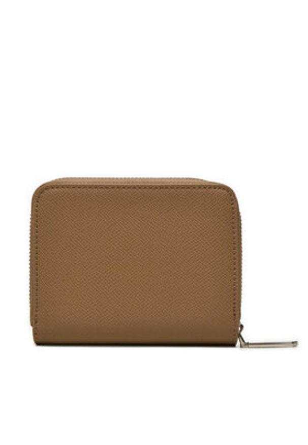 Calvin Klein Portfel Ck Must Md Zip Around_Caviar K60K612831 Beżowy. Kolor: beżowy. Materiał: skóra