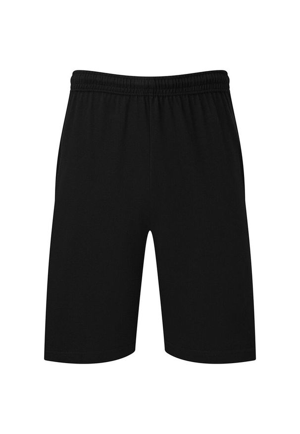 FRUIT OF THE LOOM - Spodenki Jersey Dla Dorosłych Unisex. Kolor: czarny. Materiał: jersey