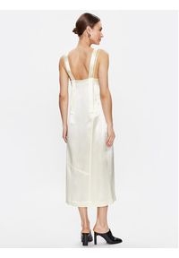 Calvin Klein Sukienka koktajlowa Naia K20K205191 Beżowy Slim Fit. Kolor: beżowy. Materiał: syntetyk. Styl: wizytowy #5