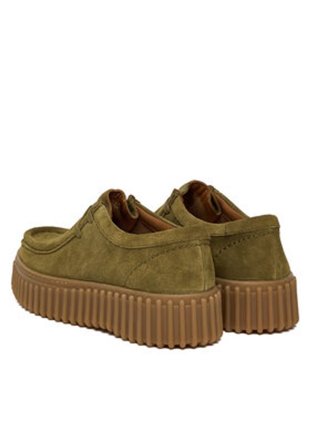 Clarks Półbuty Torhill Bee 26184586 Khaki. Kolor: brązowy. Materiał: skóra, zamsz