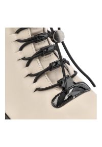 Beżowe Botki Artiker Wygodne Obuwie Damskie. Zapięcie: sznurówki. Kolor: beżowy. Materiał: materiał #4