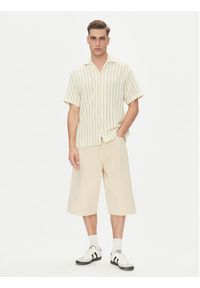 Jack & Jones - Jack&Jones Szorty jeansowe Owen 12277167 Beżowy Baggy Fit. Kolor: beżowy. Materiał: bawełna #3