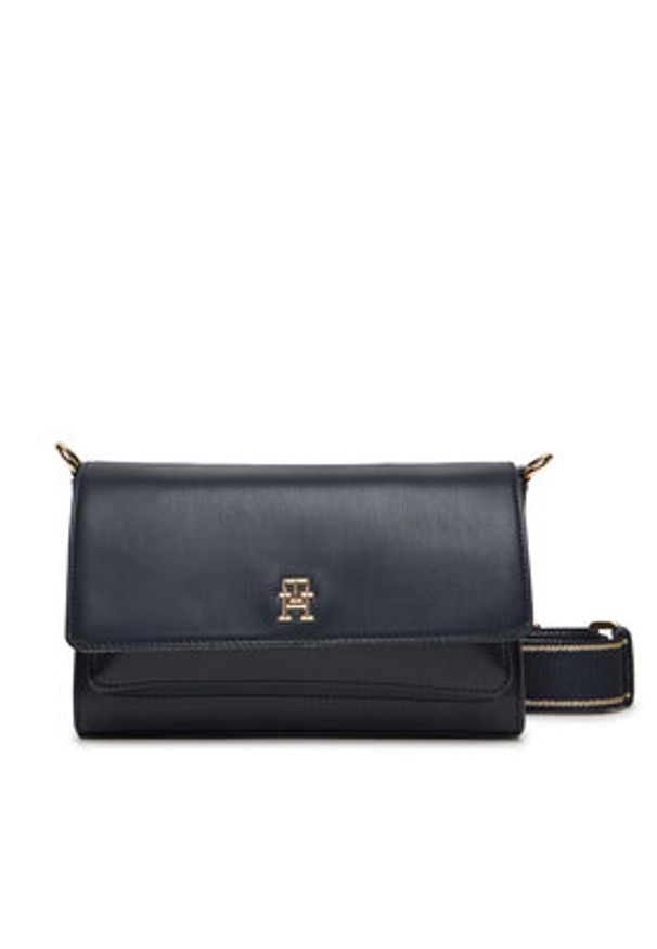 TOMMY HILFIGER - Tommy Hilfiger Torebka Th Joy Crossover AW0AW16813 Granatowy. Kolor: niebieski. Materiał: skórzane