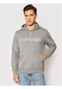 Calvin Klein Bluza Logo K10K104060 Szary Regular Fit. Kolor: szary. Materiał: bawełna #1