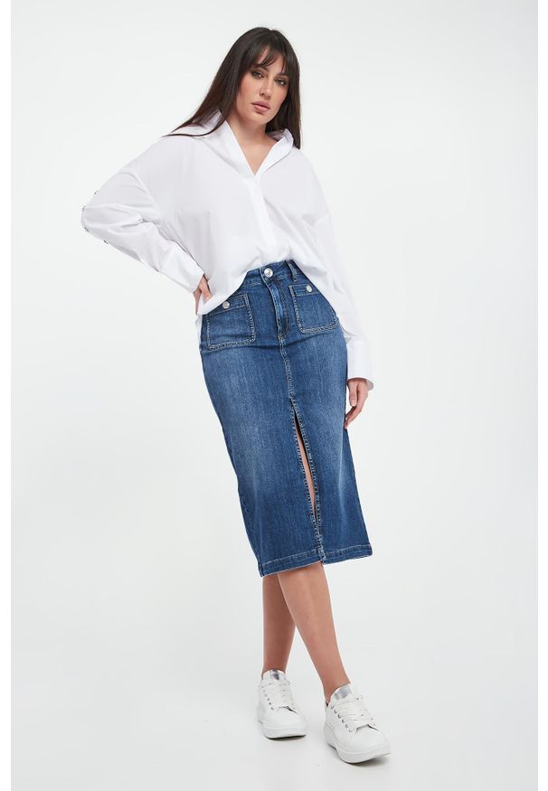 Liu Jo - Spódnica jeansowa damska LIU JO. Materiał: jeans