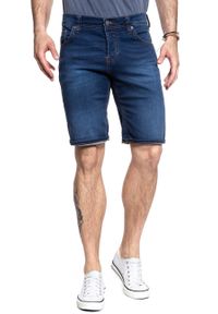 Mustang - SPODENKI MUSTANG Chicago Short DENIM BLUE 1007765 5000 682. Materiał: denim #5