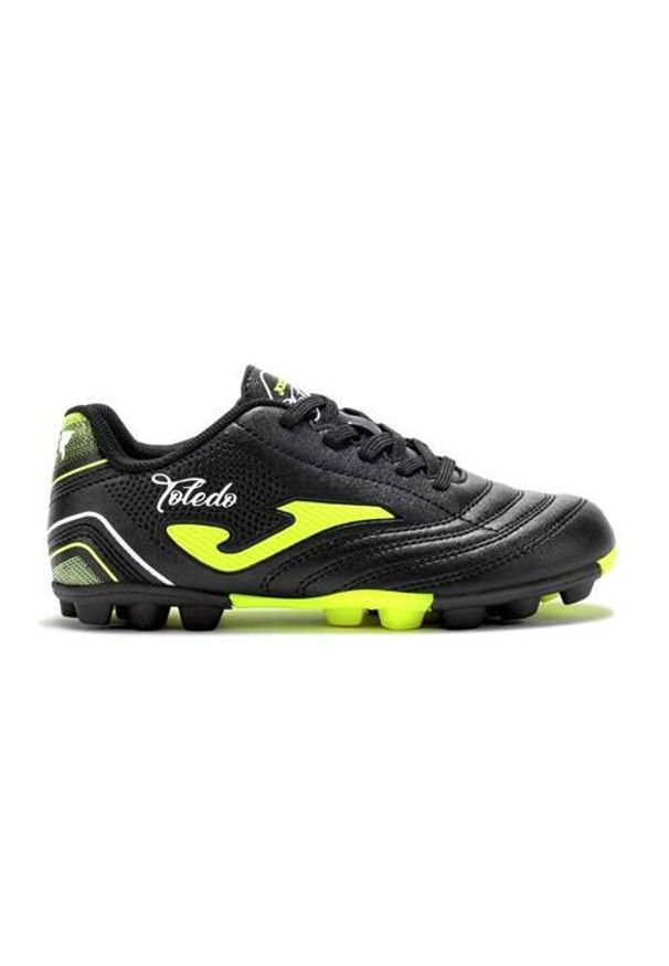 Buty piłkarskie dla dzieci Joma Toledo Jr 2501. Kolor: czarny. Materiał: materiał, syntetyk. Szerokość cholewki: normalna. Sport: piłka nożna