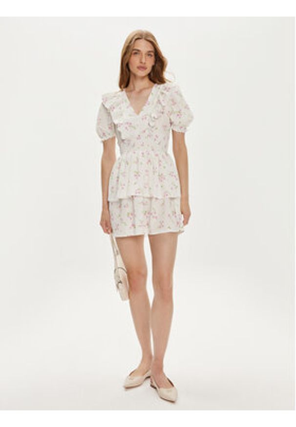 Gina Tricot Sukienka letnia 22230 Écru Regular Fit. Materiał: syntetyk. Sezon: lato