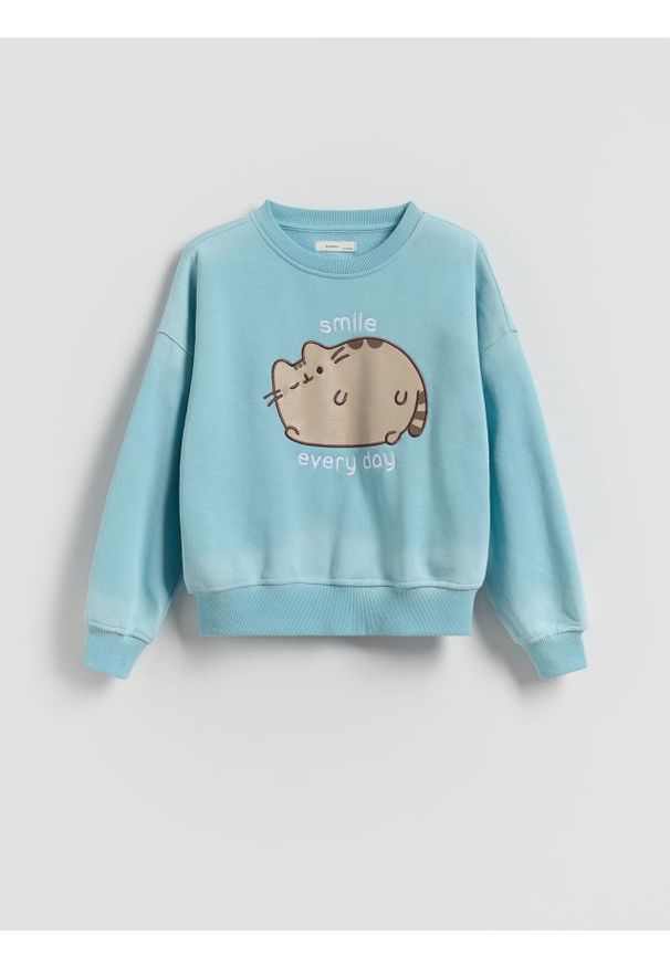 Reserved - Bluza Pusheen - jasnoniebieski. Kolor: niebieski. Materiał: bawełna