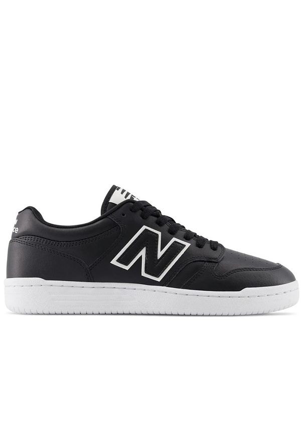 Buty New Balance BB480LBT - czarne. Kolor: czarny. Materiał: skóra. Szerokość cholewki: normalna. Sport: koszykówka