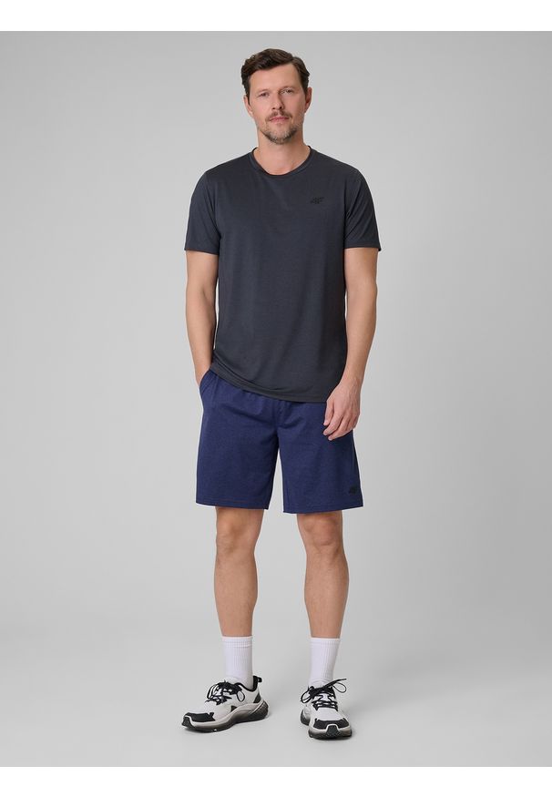4f - 4F Spodenki treningowe szybkoschnące męskie - granatowe S. Kolor: niebieski. Materiał: włókno. Sport: fitness