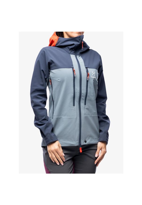 Haglöfs - Kurtka softshell damska Haglofs Roc Sight Softshell Jacket. Kolor: szary. Materiał: softshell. Sport: turystyka piesza