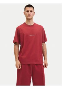 Jack & Jones - Jack&Jones T-Shirt Norrebro 12282892 Czerwony Relaxed Fit. Kolor: czerwony. Materiał: bawełna