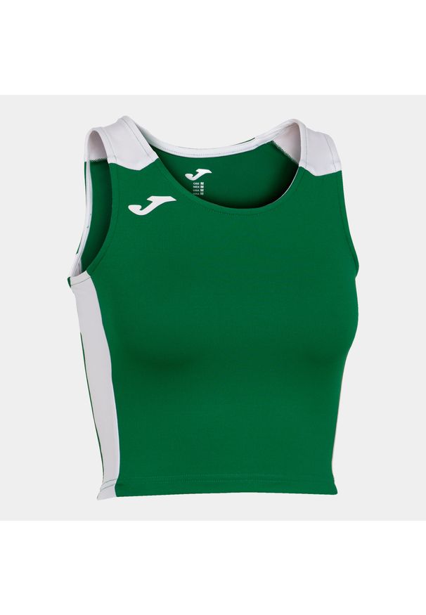 Tank top do biegania damski Joma Record II Crop top. Kolor: wielokolorowy, biały, zielony. Sport: bieganie