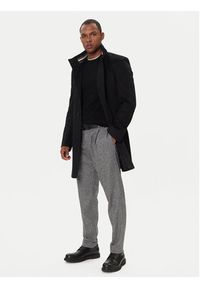 BOSS Płaszcz wełniany H-Hyde 50551078 Czarny Slim Fit. Kolor: czarny. Materiał: wełna #5