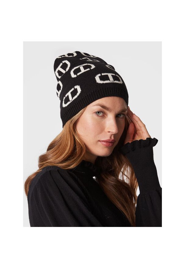 TwinSet - Czapka TWINSET. Kolor: czarny