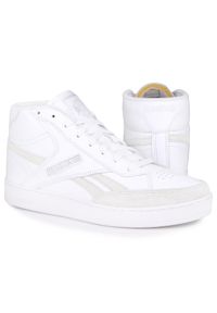 Buty męskie wysokie ze skóry Reebok CLUB C FORM. Kolor: biały. Materiał: skóra. Model: Reebok Club. Sport: turystyka piesza
