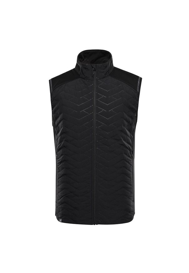 ALPINE PRO - Męski lekki ocieplany bezrękawnik Alpine Pro Berf 2. Kolor: czarny. Długość rękawa: bez rękawów. Sport: turystyka piesza