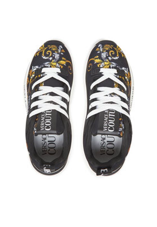 Versace Jeans Couture Sneakersy 78VA3SAA Czarny. Kolor: czarny. Materiał: skóra