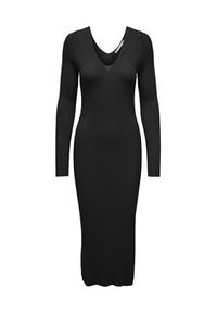 only - ONLY Sukienka dzianinowa 15302348 Czarny Regular Fit. Kolor: czarny. Materiał: dzianina, wiskoza #7