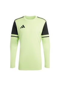 Adidas - Koszulka Squadra 25 Goalkeeper Long Sleeve. Kolor: żółty, wielokolorowy, czarny, zielony. Materiał: materiał. Długość rękawa: długi rękaw. Sport: piłka nożna