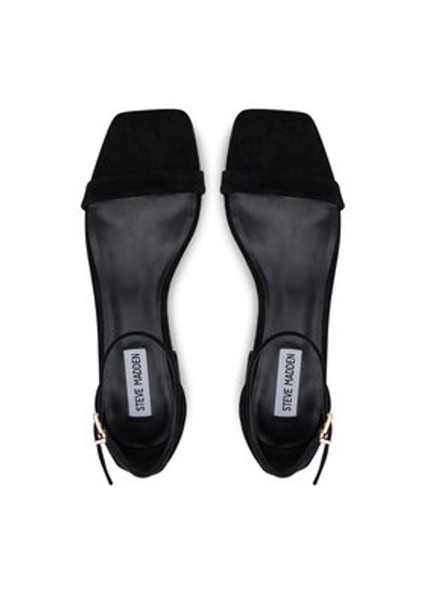 Steve Madden Sandały Gena SM11003579 Czarny. Kolor: czarny. Materiał: skóra, zamsz