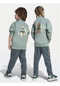 Adidas - adidas Spodnie dresowe Star Wars The Mandalorian™ JF3652 Zielony Regular Fit. Kolor: zielony. Materiał: bawełna. Wzór: motyw z bajki #2