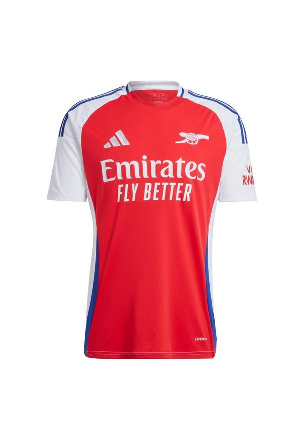 Adidas - Koszulka Arsenal 24/25 Home. Kolor: biały, czerwony, wielokolorowy. Materiał: materiał